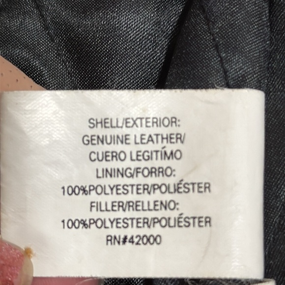 (P1) Kathy Ireland Jacket Black genuine leather belted coat, size S - Picture 13 of 15